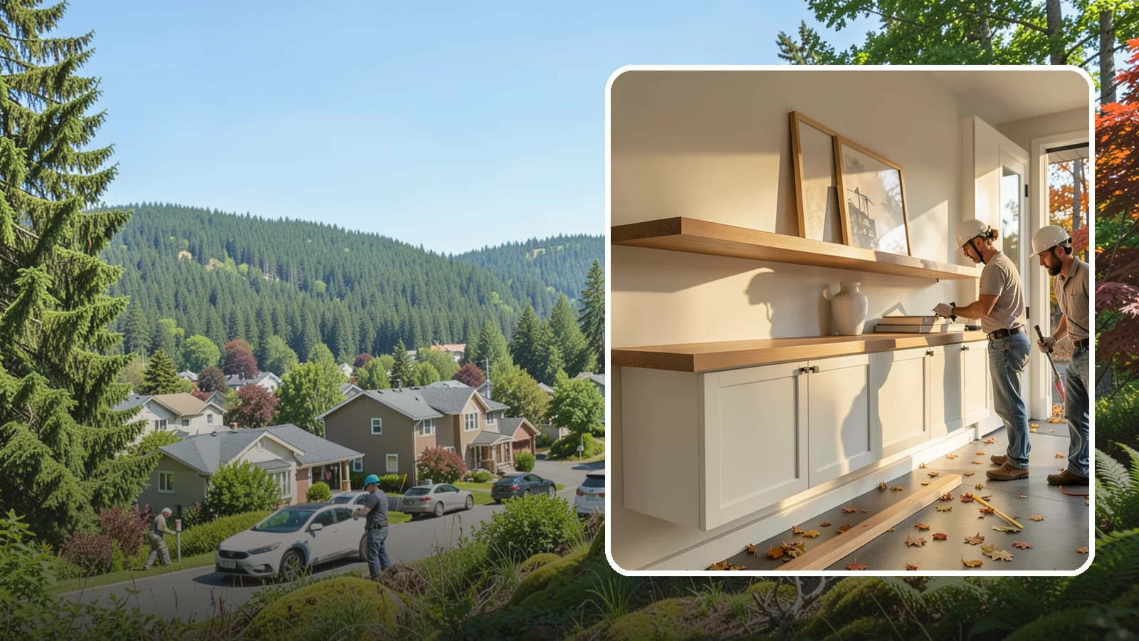 Floating Shelf Installation in Index, Snohomish County, WA - Sleek floating shelves with hidden brackets for clean, modern display and storage.