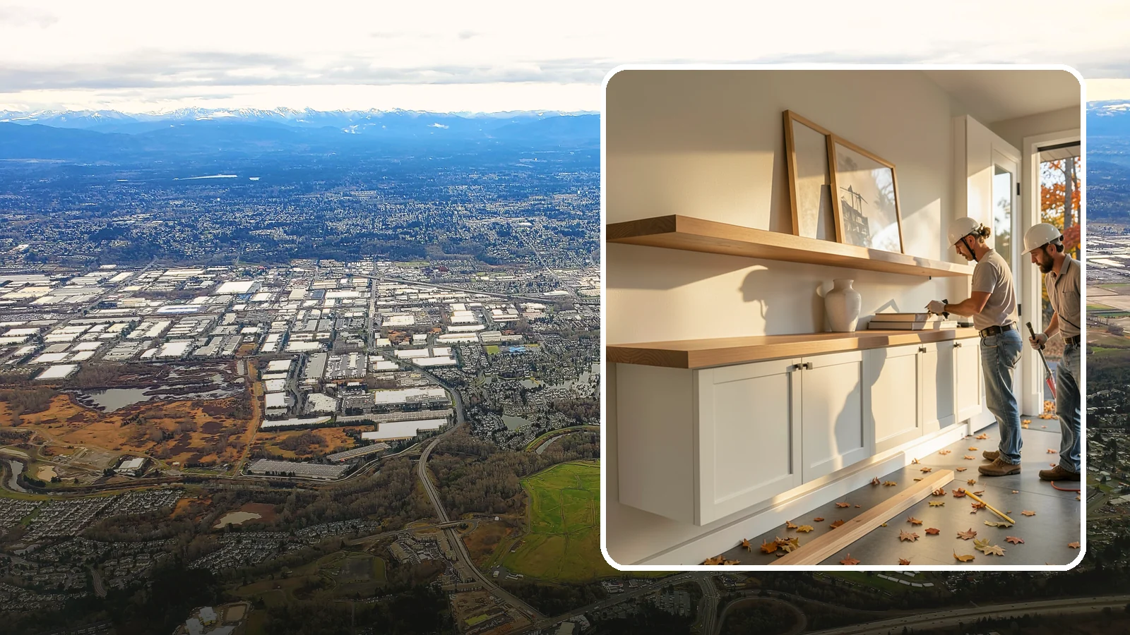 Floating Shelf Installation in Kent, King County, WA - Sleek floating shelves with hidden brackets for clean, modern display and storage.