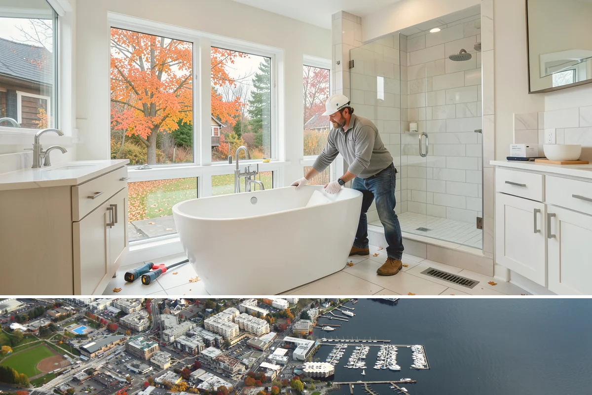 Floating Shelf Installation in Kirkland, King County, WA - Floating shelf installation is quick interior work available year-round.