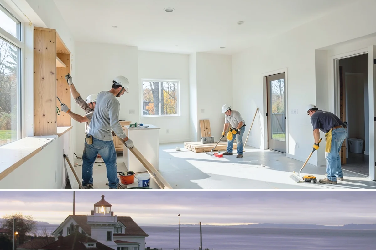 Floating Shelf Installation in Mukilteo, Snohomish County, WA - Floating shelf installation is quick interior work available year-round.