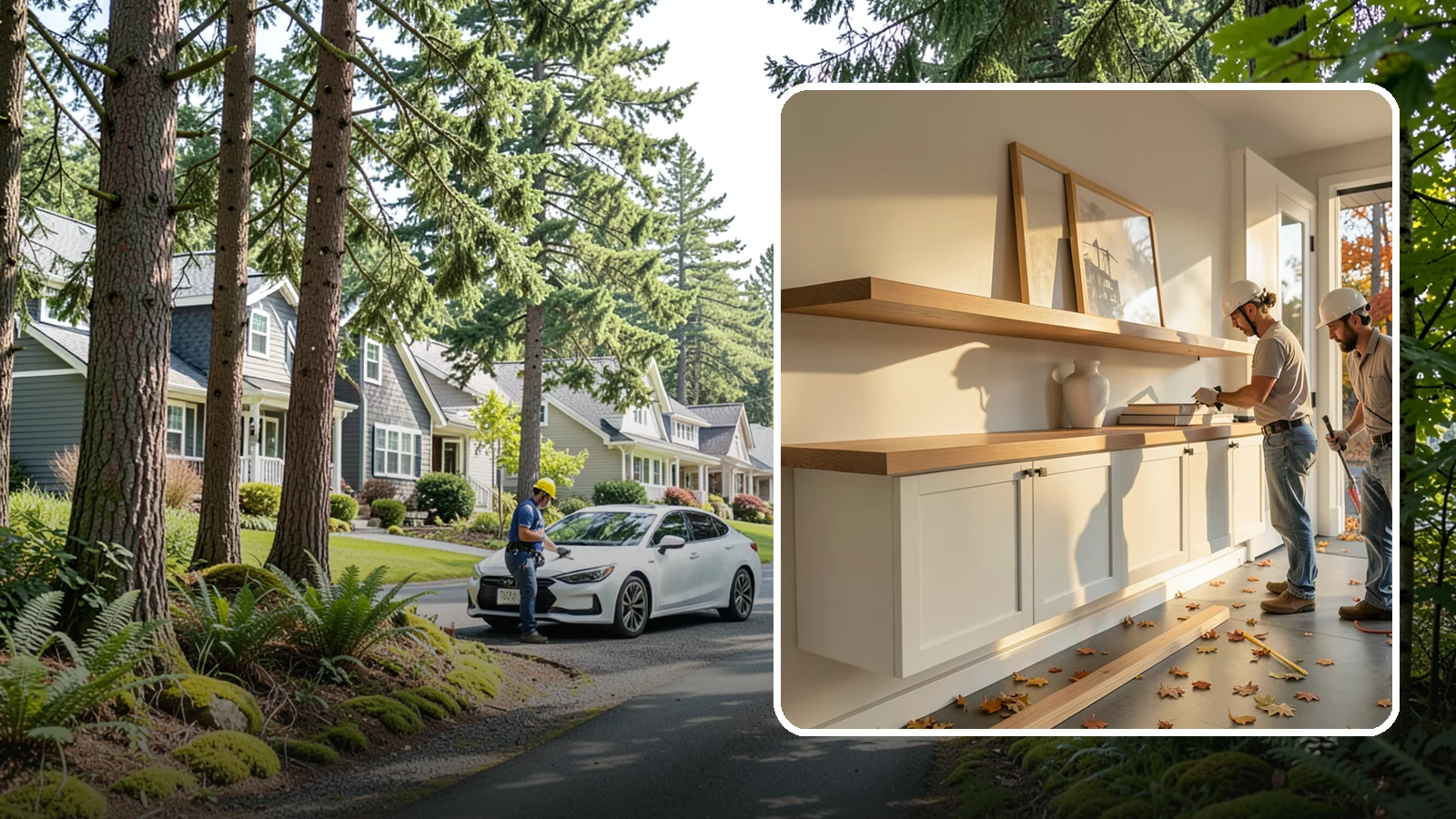 Floating Shelf Installation in Normandy Park, King County, WA - Sleek floating shelves with hidden brackets for clean, modern display and storage.