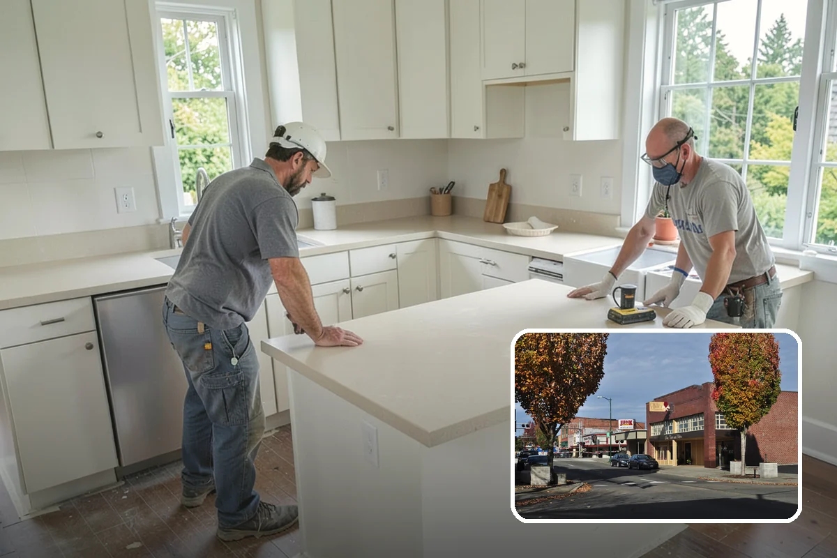 Floating Shelf Installation in Puyallup, Pierce County, WA - Clean, bracket-free modern appearance