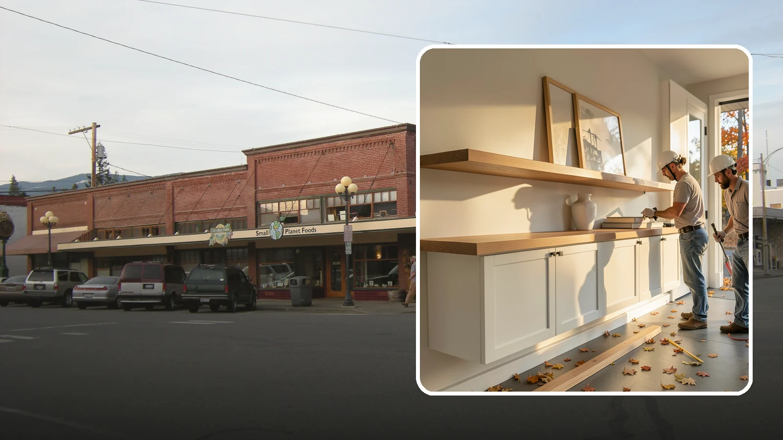 Floating Shelf Installation in Sedro-Woolley, Skagit County, WA - Sleek floating shelves with hidden brackets for clean, modern display and storage.