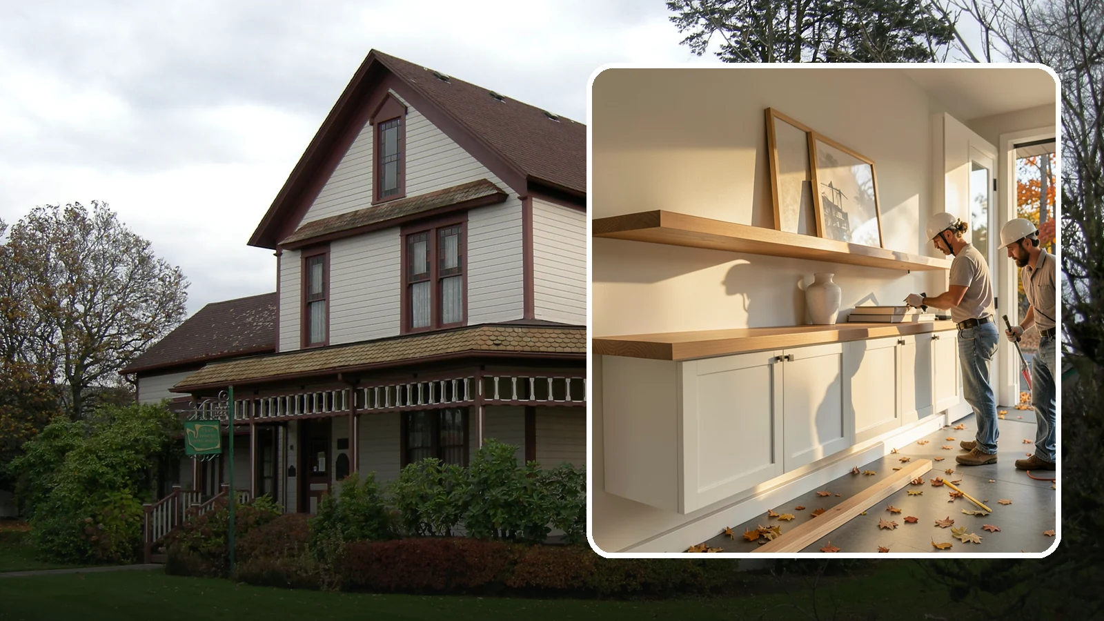 Floating Shelf Installation in Sumner, Pierce County, WA - Sleek floating shelves with hidden brackets for clean, modern display and storage.