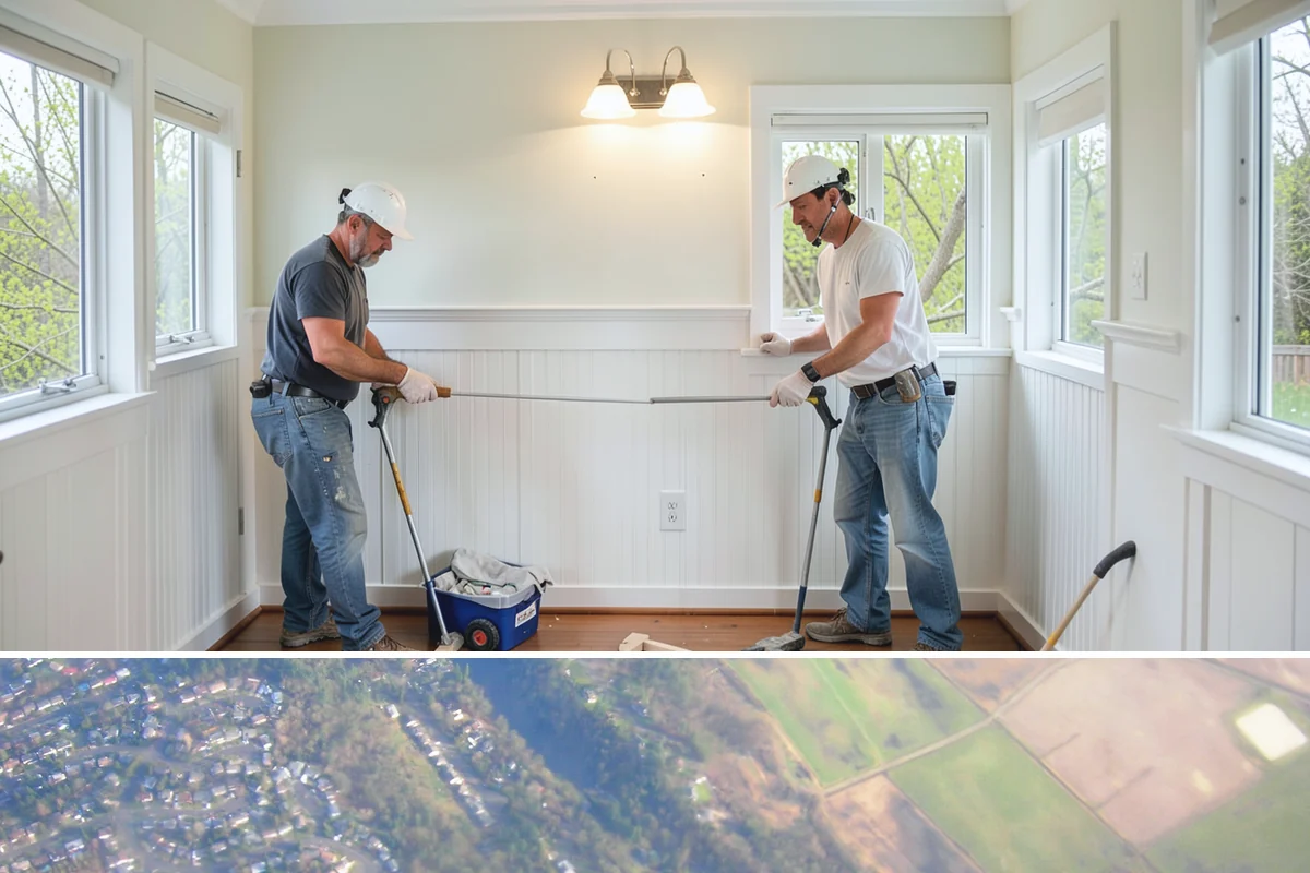 Floating Staircase Construction in Algona, King County, WA - This engineered interior build proceeds year-round and is typically planned as part of a larger modern remodel.