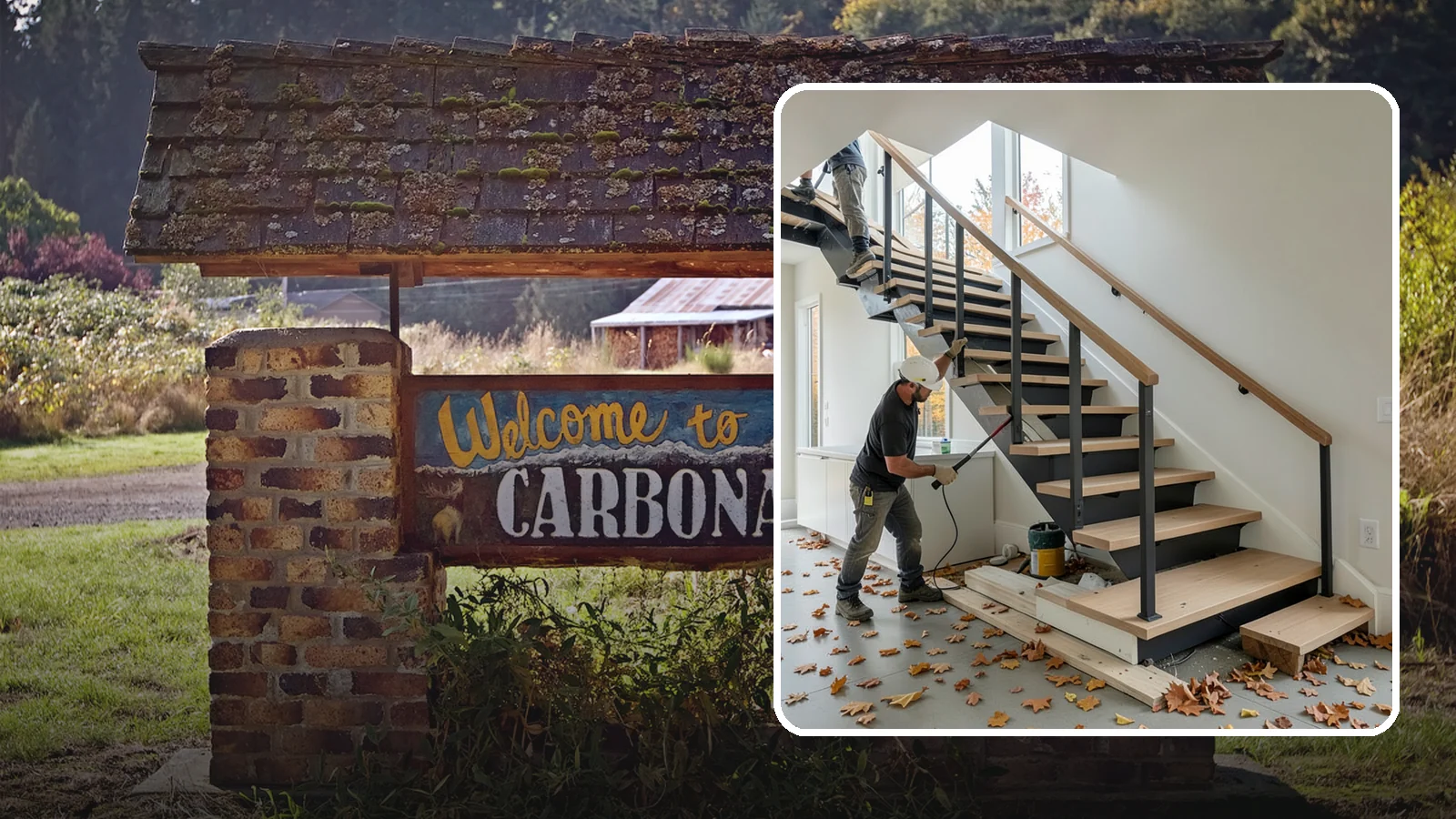 Floating Staircase Construction in Carbonado, Pierce County, WA - Engineered open-riser floating staircases that make a bold architectural statement.