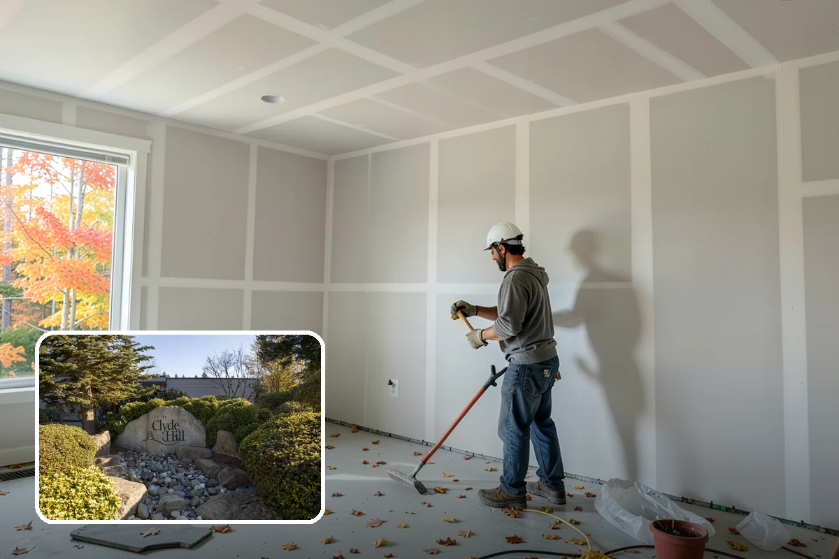 Floating Staircase Construction in Clyde Hill, King County, WA - Dramatic, open architectural centerpiece