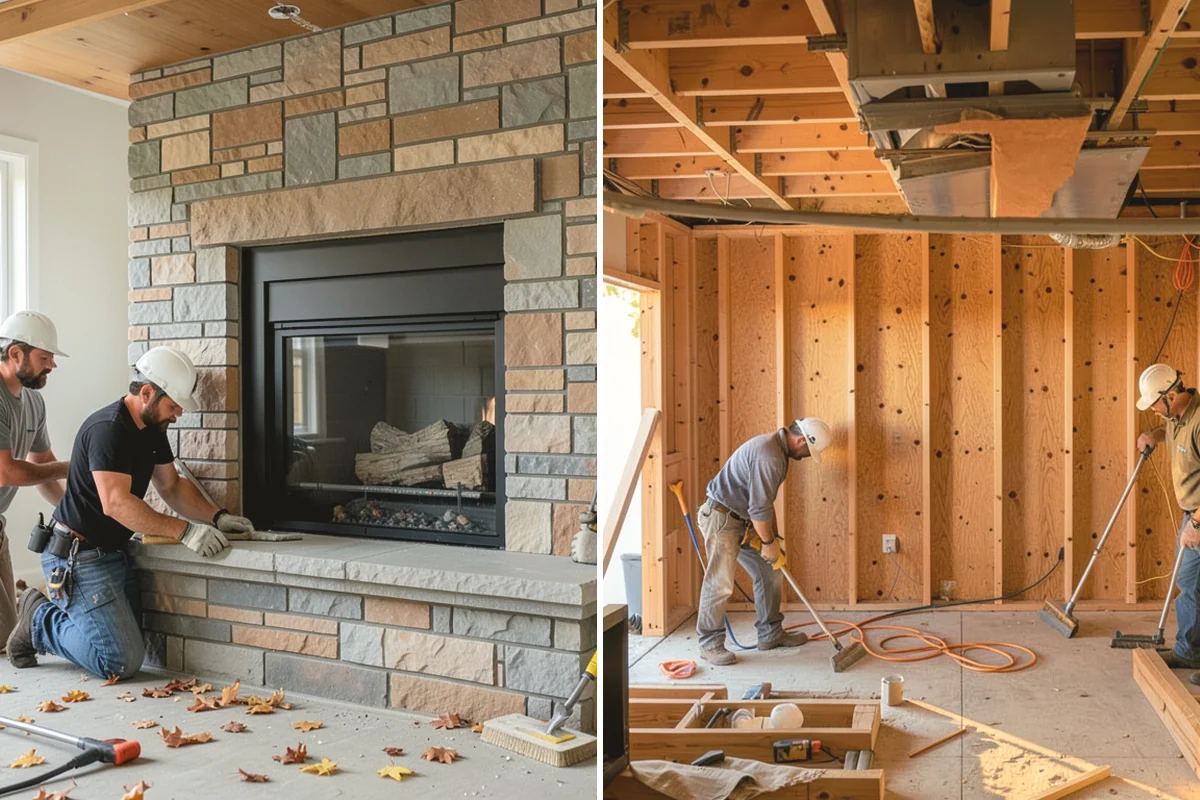 Floating Staircase Construction in Covington, King County, WA - Engineer the concealed support structure