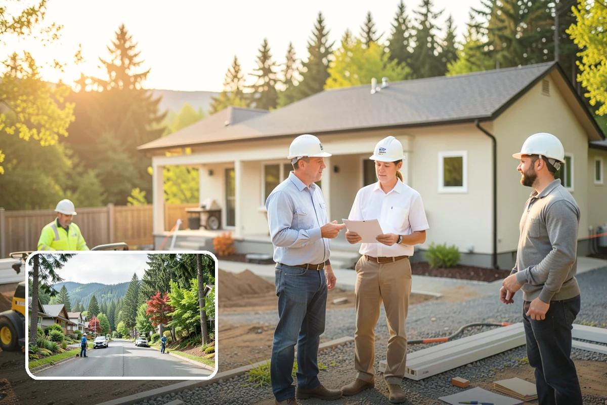 Floating Staircase Construction in Darrington, Snohomish County, WA - Dramatic, open architectural centerpiece