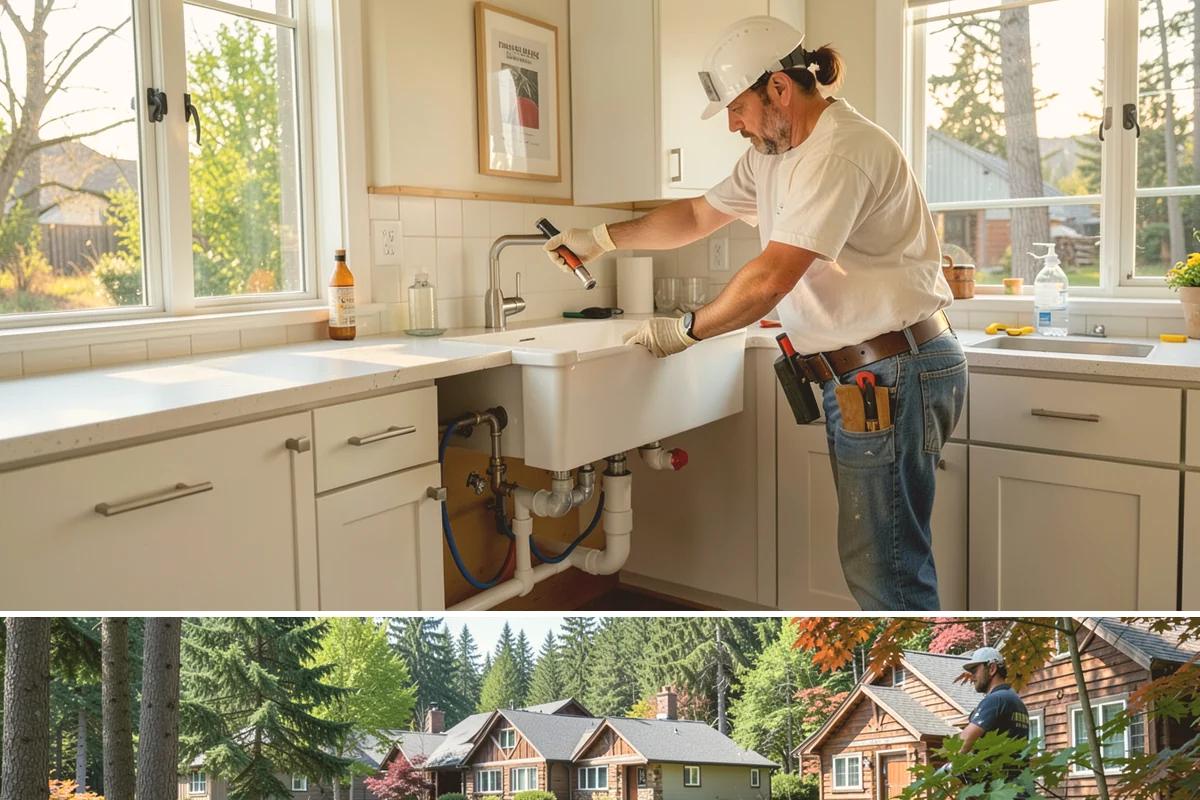 Floating Staircase Construction in Edgewood, Pierce County, WA - This engineered interior build proceeds year-round and is typically planned as part of a larger modern remodel.