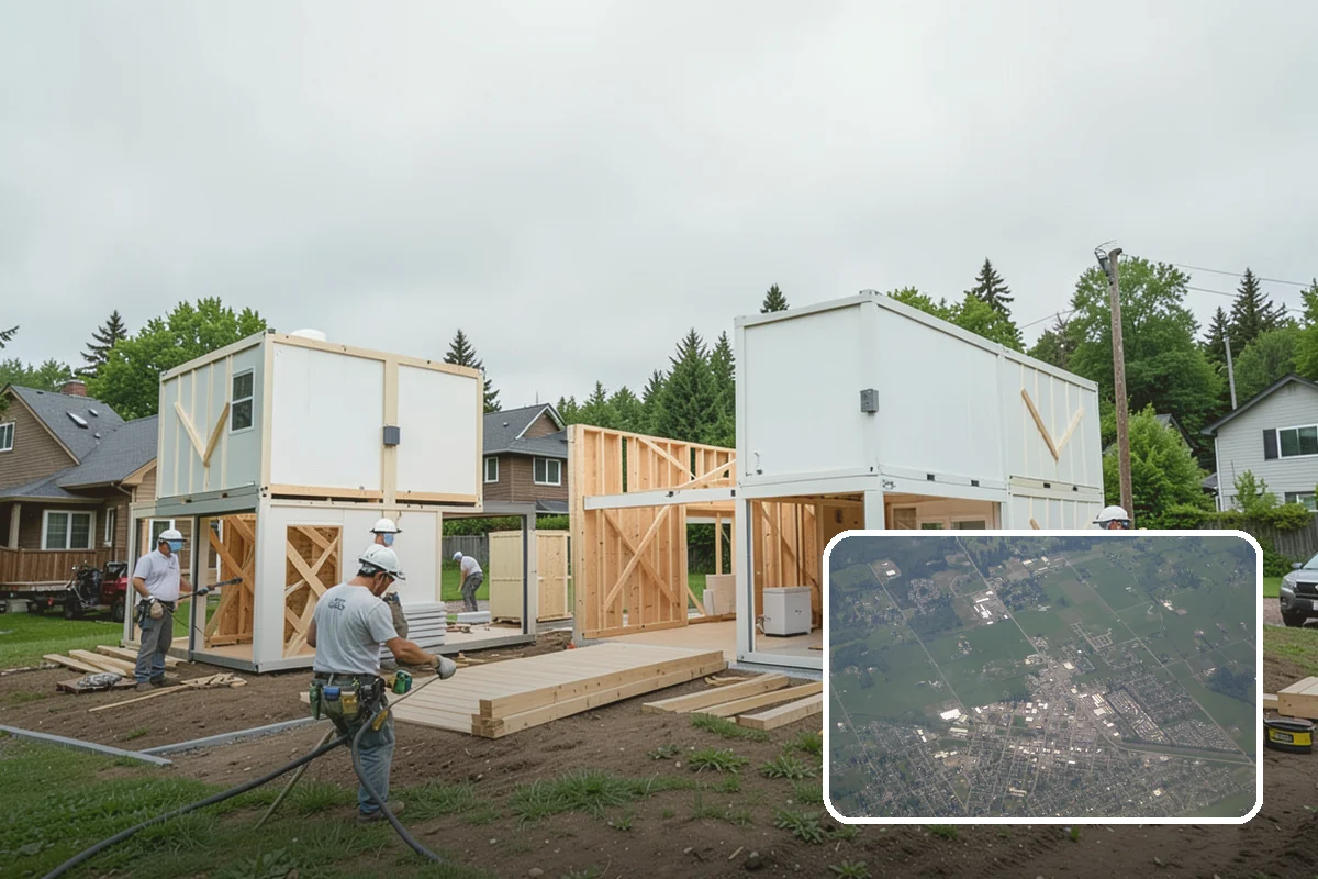 Floating Staircase Construction in Enumclaw, King County, WA - Dramatic, open architectural centerpiece