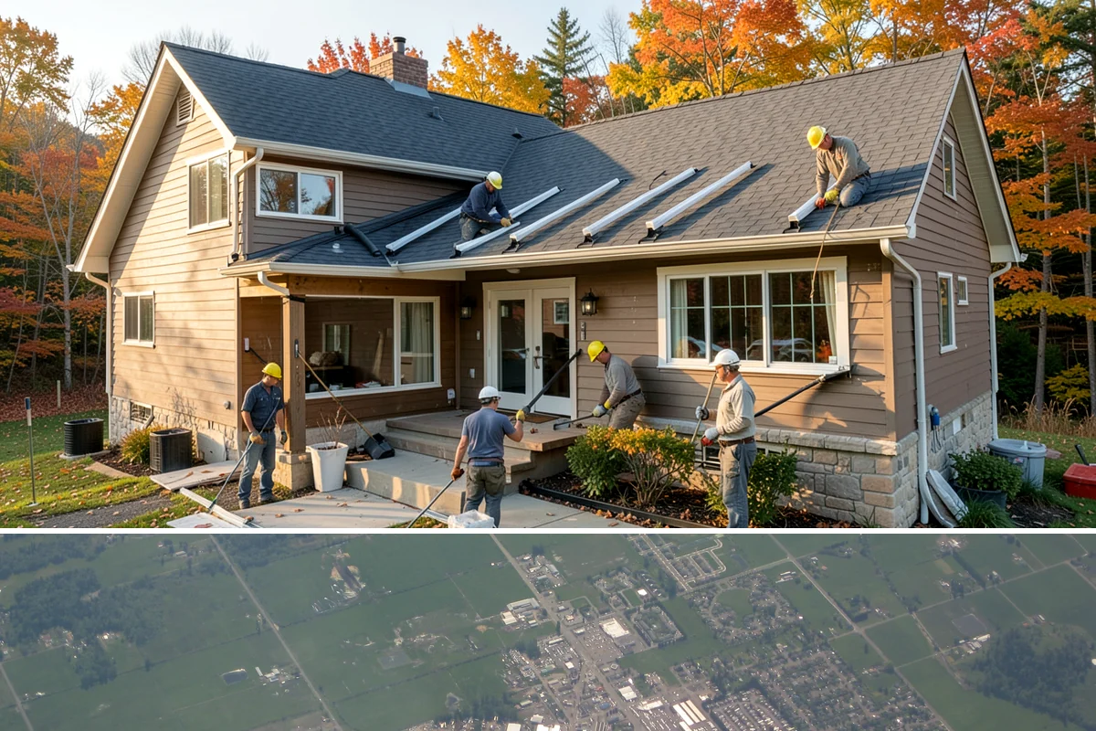 Floating Staircase Construction in Enumclaw, King County, WA - This engineered interior build proceeds year-round and is typically planned as part of a larger modern remodel.