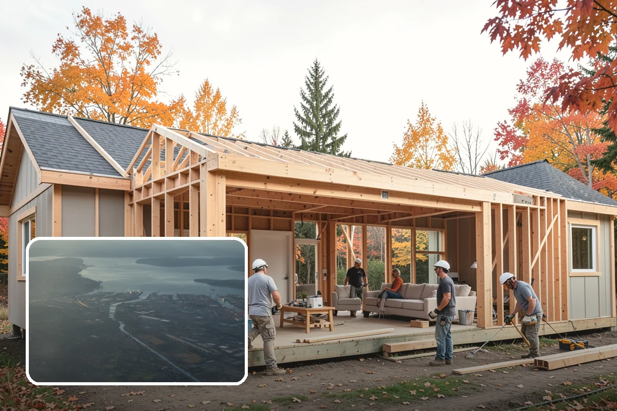 Floating Staircase Construction in Fife, Pierce County, WA - Dramatic, open architectural centerpiece