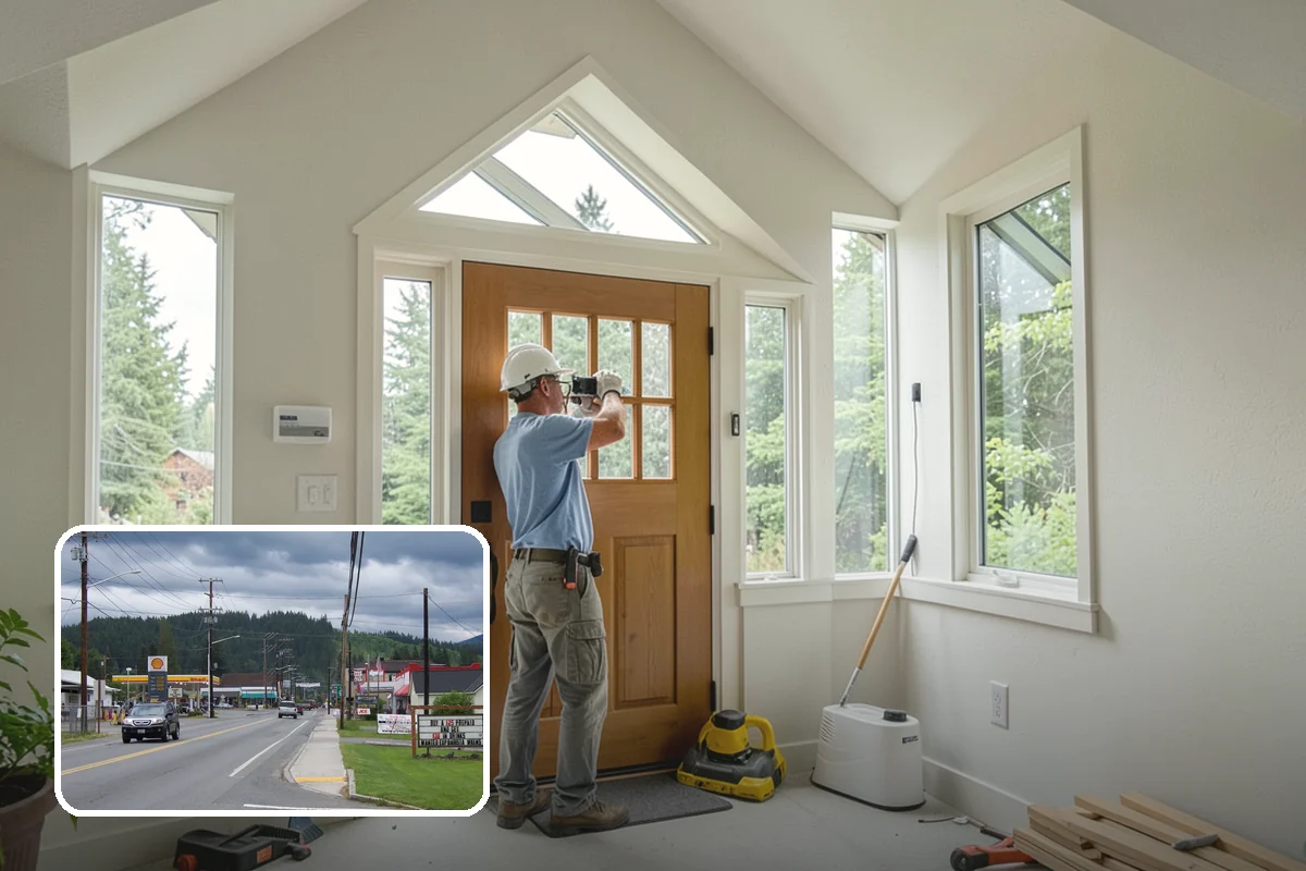 Floating Staircase Construction in Granite Falls, Snohomish County, WA - Dramatic, open architectural centerpiece