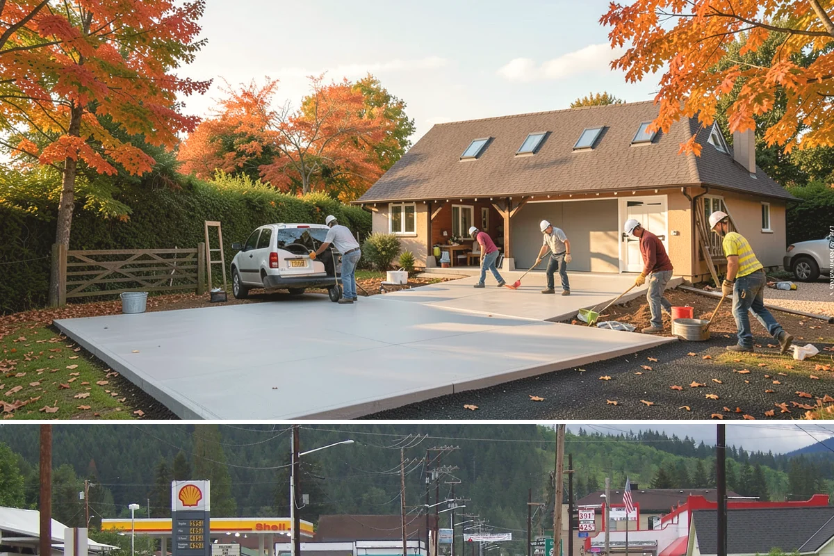 Floating Staircase Construction in Granite Falls, Snohomish County, WA - This engineered interior build proceeds year-round and is typically planned as part of a larger modern remodel.