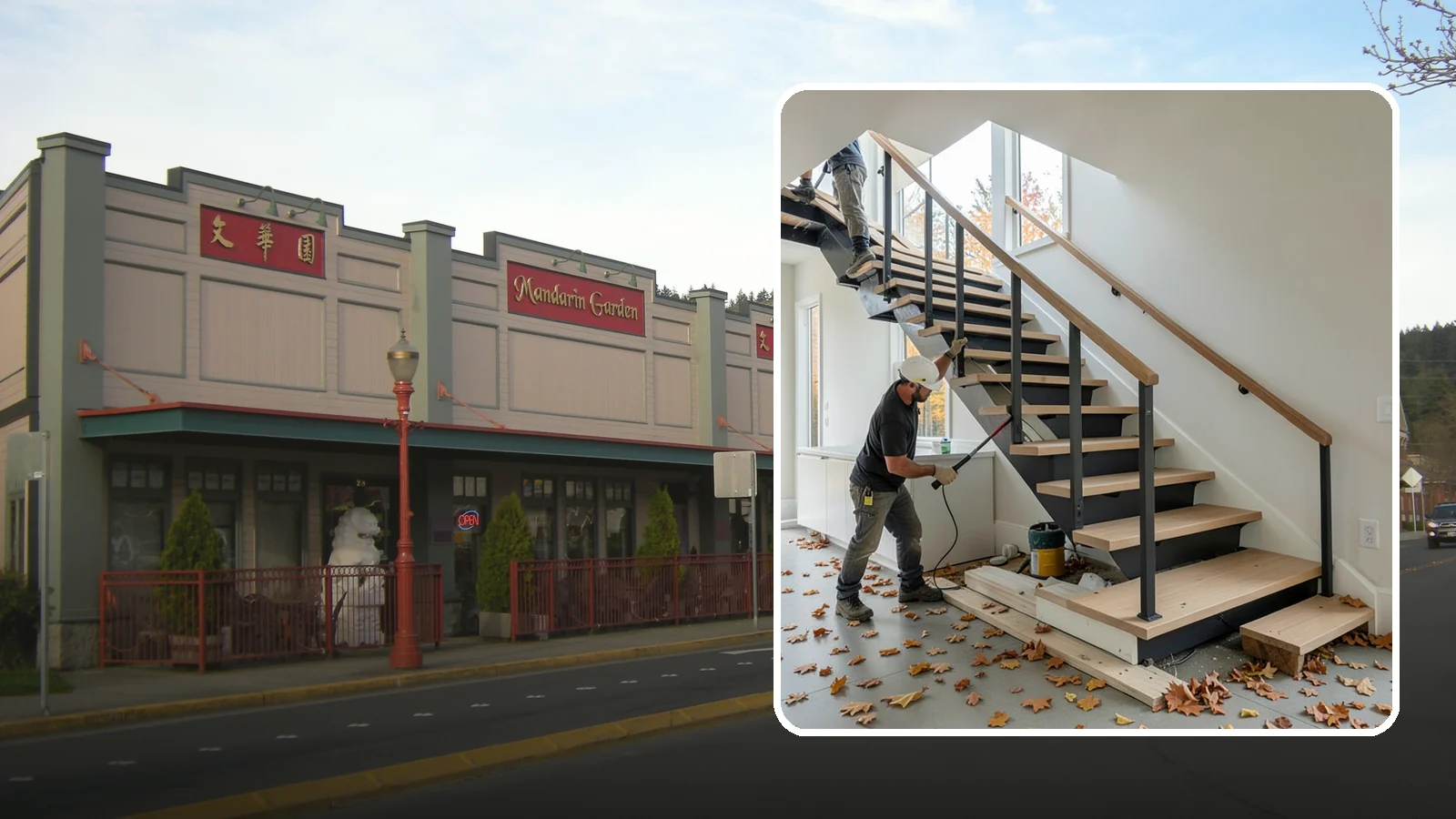 Floating Staircase Construction in Issaquah, King County, WA - Engineered open-riser floating staircases that make a bold architectural statement.