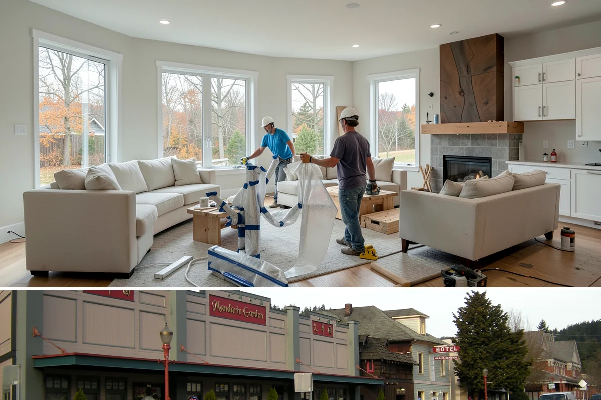 Floating Staircase Construction in Issaquah, King County, WA - This engineered interior build proceeds year-round and is typically planned as part of a larger modern remodel.