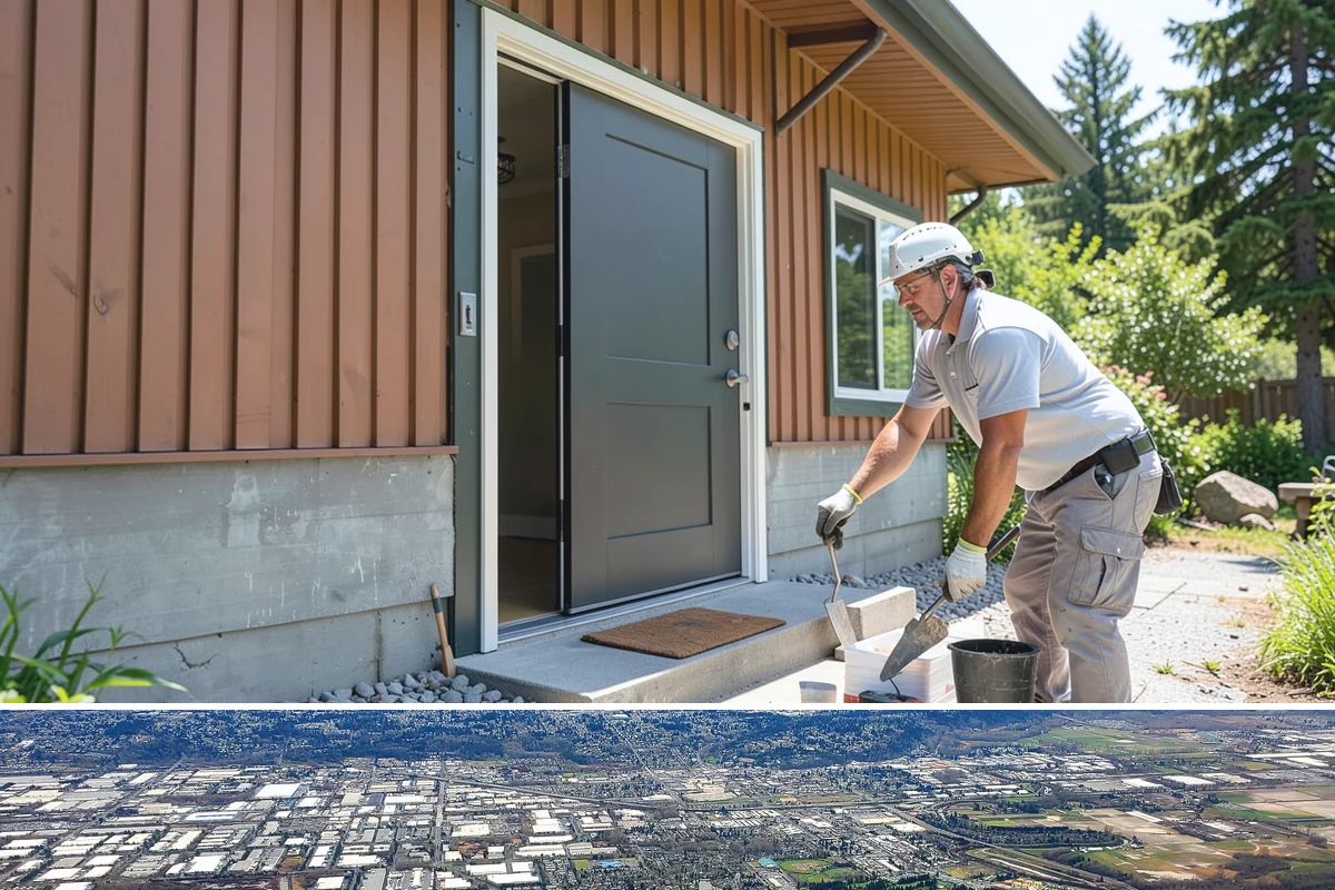 Floating Staircase Construction in Kent, King County, WA - This engineered interior build proceeds year-round and is typically planned as part of a larger modern remodel.