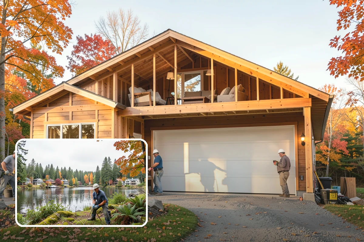 Floating Staircase Construction in La Conner, Skagit County, WA - Dramatic, open architectural centerpiece