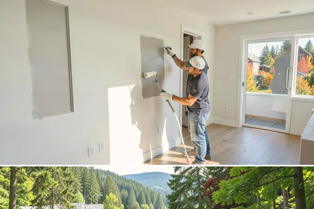 Floating Staircase Construction in Lake Forest Park, King County, WA - This engineered interior build proceeds year-round and is typically planned as part of a larger modern remodel.