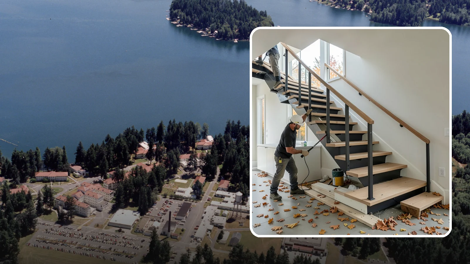 Floating Staircase Construction in Lakewood, Pierce County, WA - Engineered open-riser floating staircases that make a bold architectural statement.