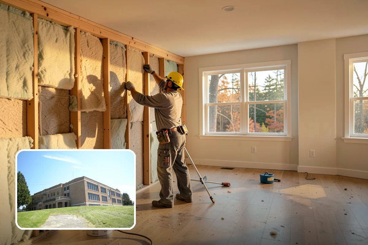 Floating Staircase Construction in Maple Valley, King County, WA - Dramatic, open architectural centerpiece