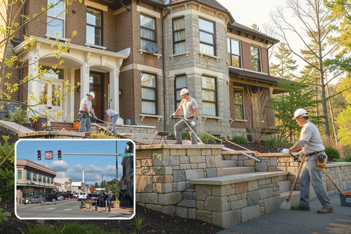 Floating Staircase Construction in Monroe, Snohomish County, WA - Dramatic, open architectural centerpiece