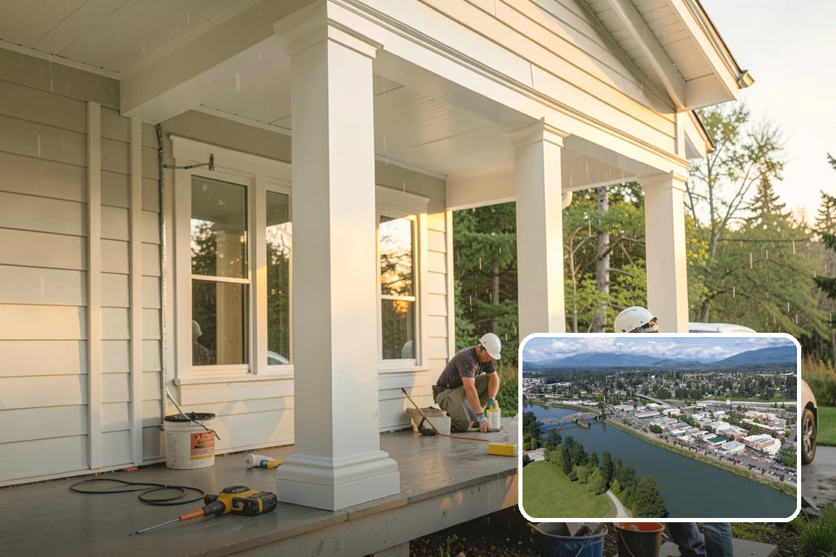 Floating Staircase Construction in Mount Vernon, Skagit County, WA - Dramatic, open architectural centerpiece