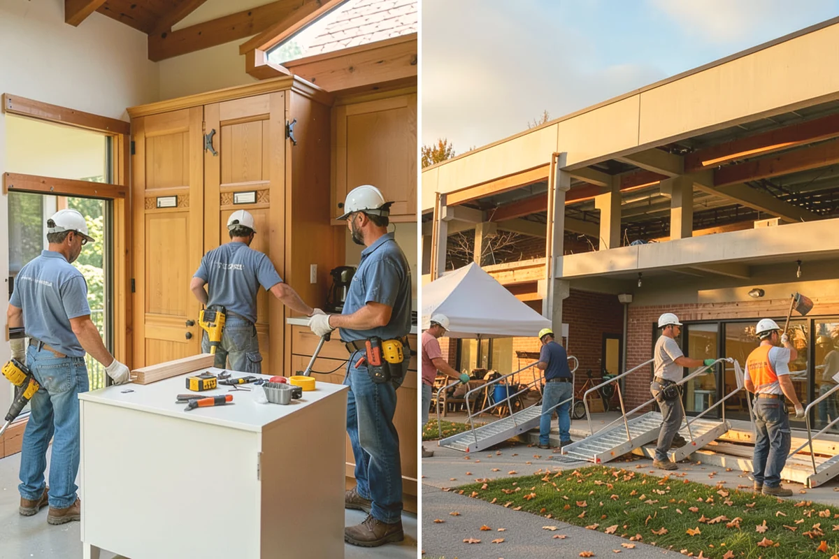 Floating Staircase Construction in Newcastle, King County, WA - Engineer the concealed support structure