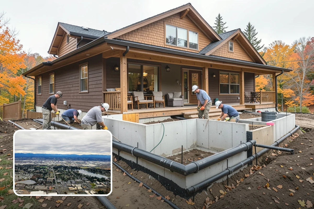 Floating Staircase Construction in SeaTac, King County, WA - Dramatic, open architectural centerpiece