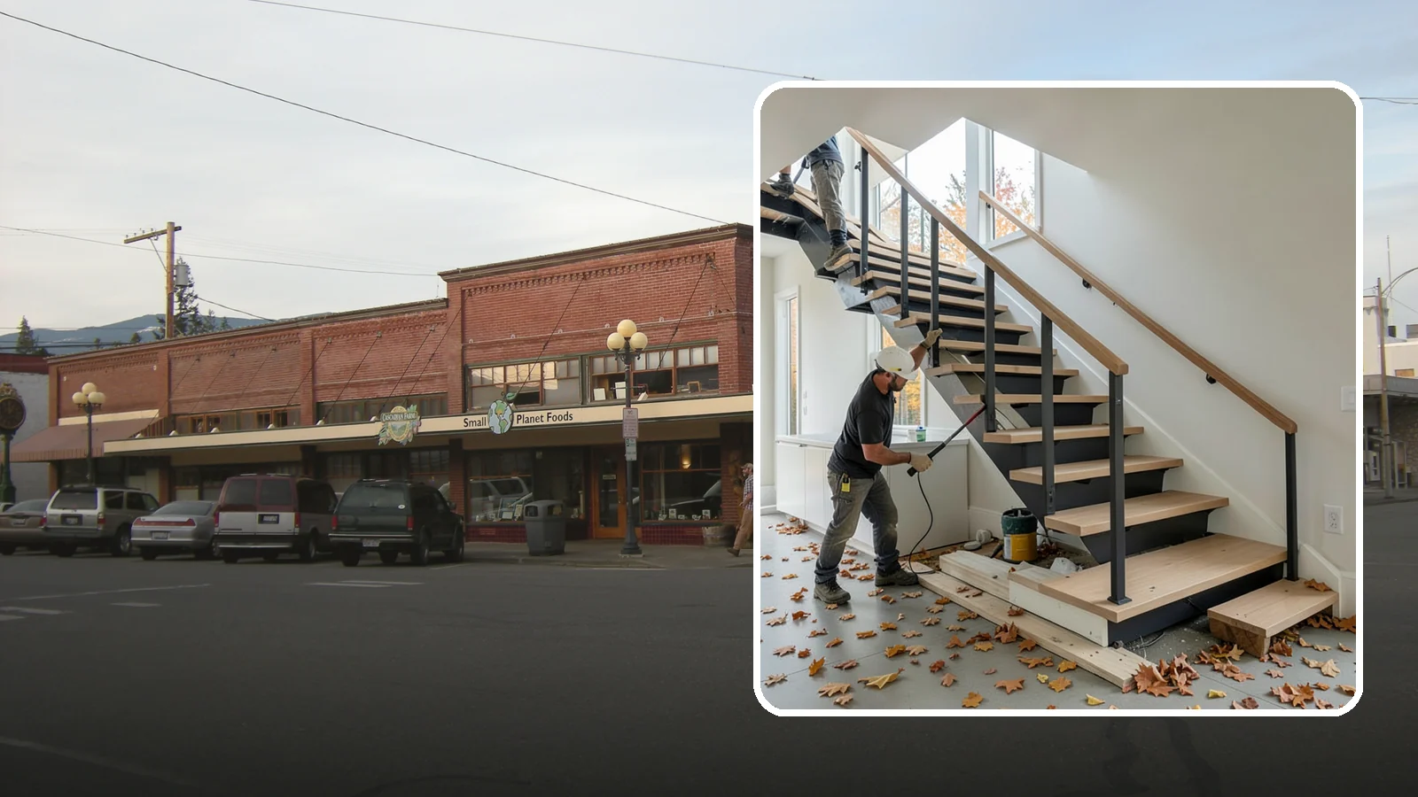 Floating Staircase Construction in Sedro-Woolley, Skagit County, WA - Engineered open-riser floating staircases that make a bold architectural statement.