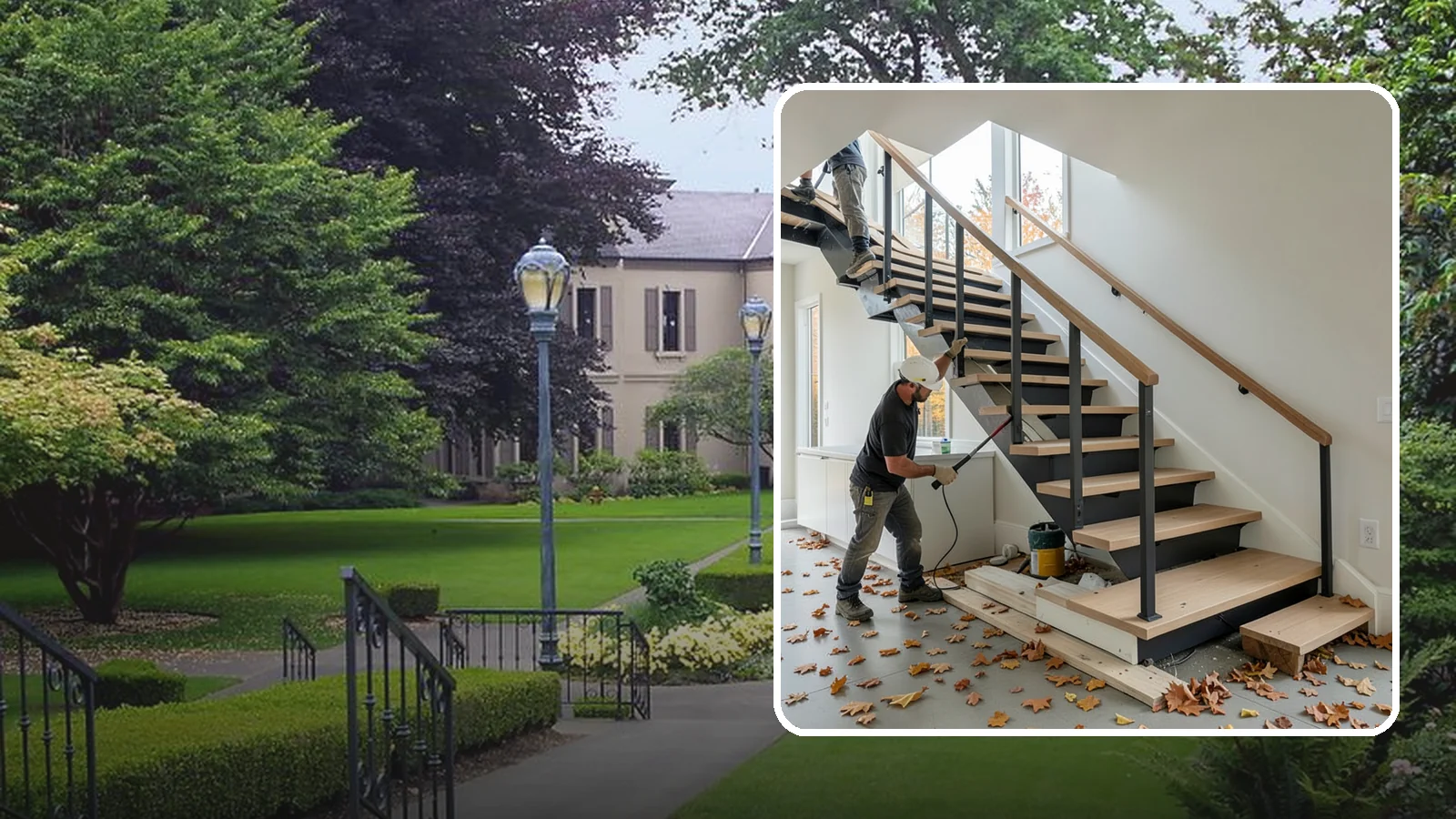 Floating Staircase Construction in Woodinville, King County, WA - Engineered open-riser floating staircases that make a bold architectural statement.