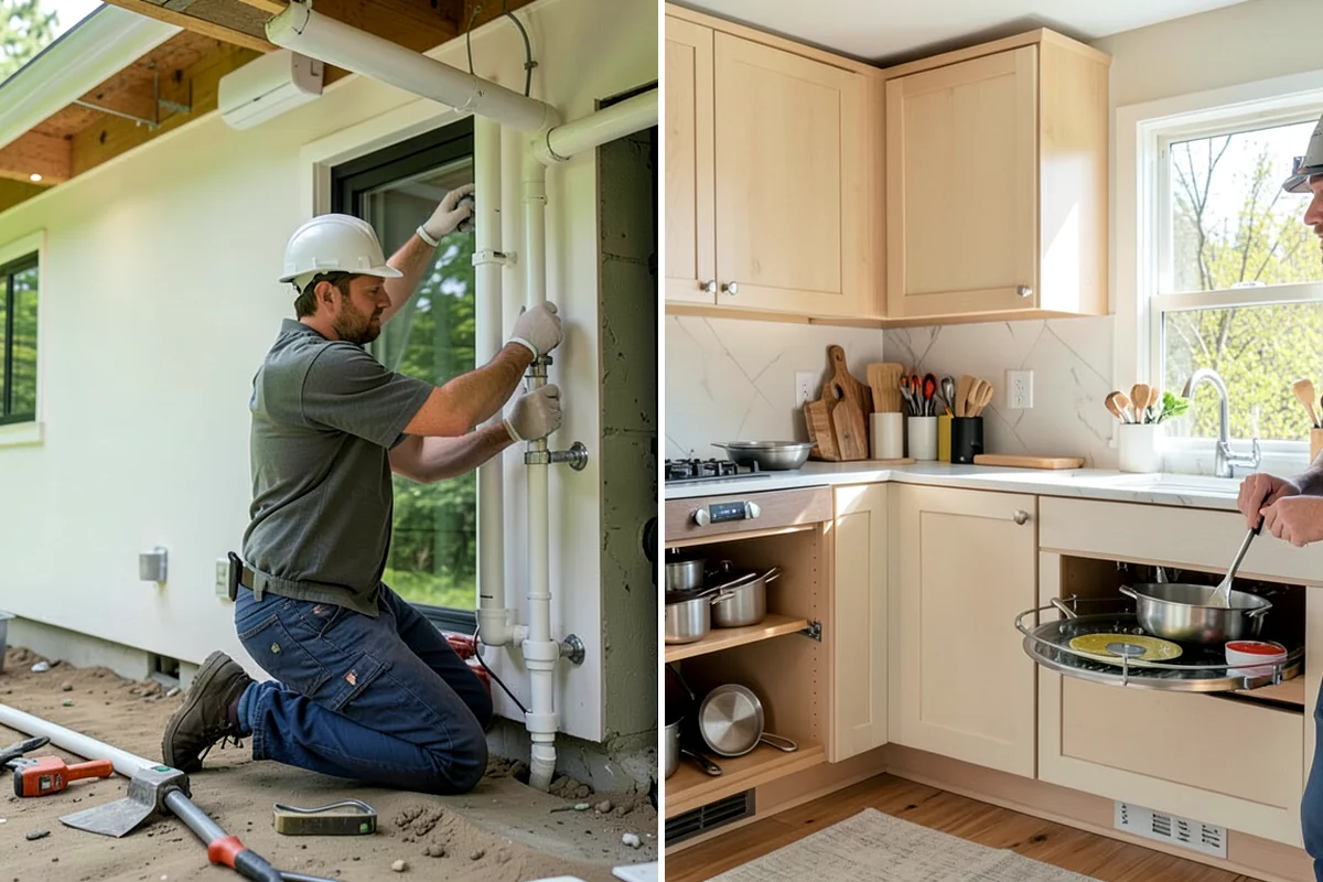 Floating Vanity Installation in Arlington, Snohomish County, WA - Add blocking to support the cabinet