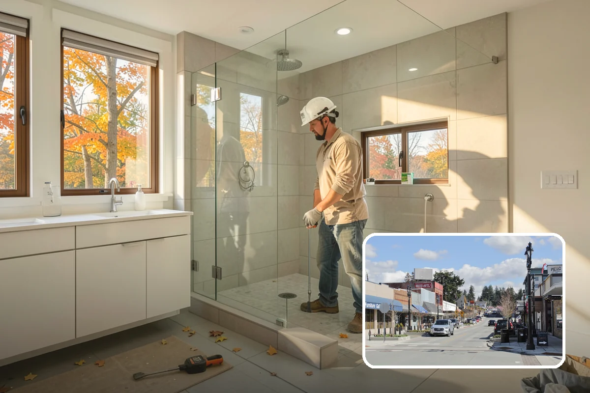 Floating Vanity Installation in Bothell, King County, WA - Creates an open, spacious feel