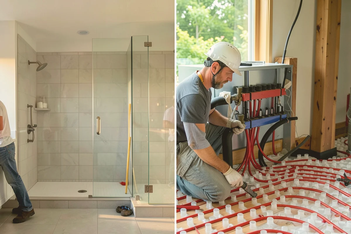 Floating Vanity Installation in Index, Snohomish County, WA - Add blocking to support the cabinet