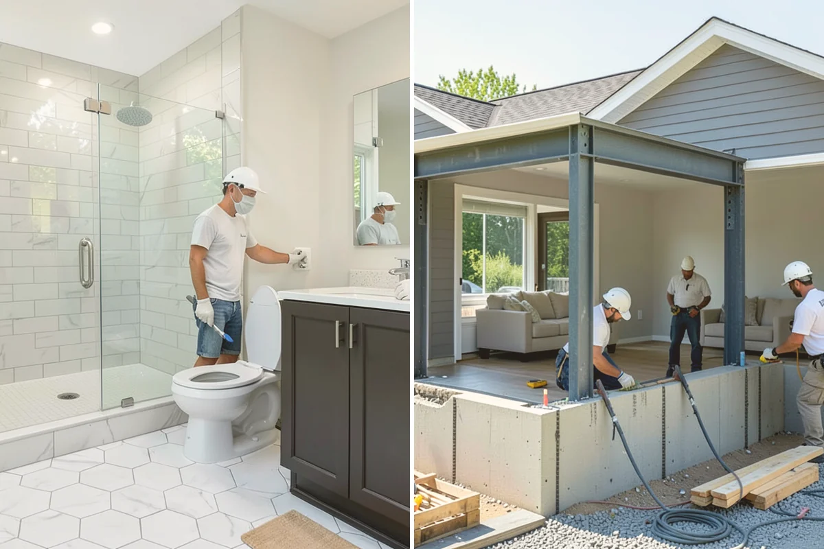 Floating Vanity Installation in Langley, Island County, WA - Add blocking to support the cabinet