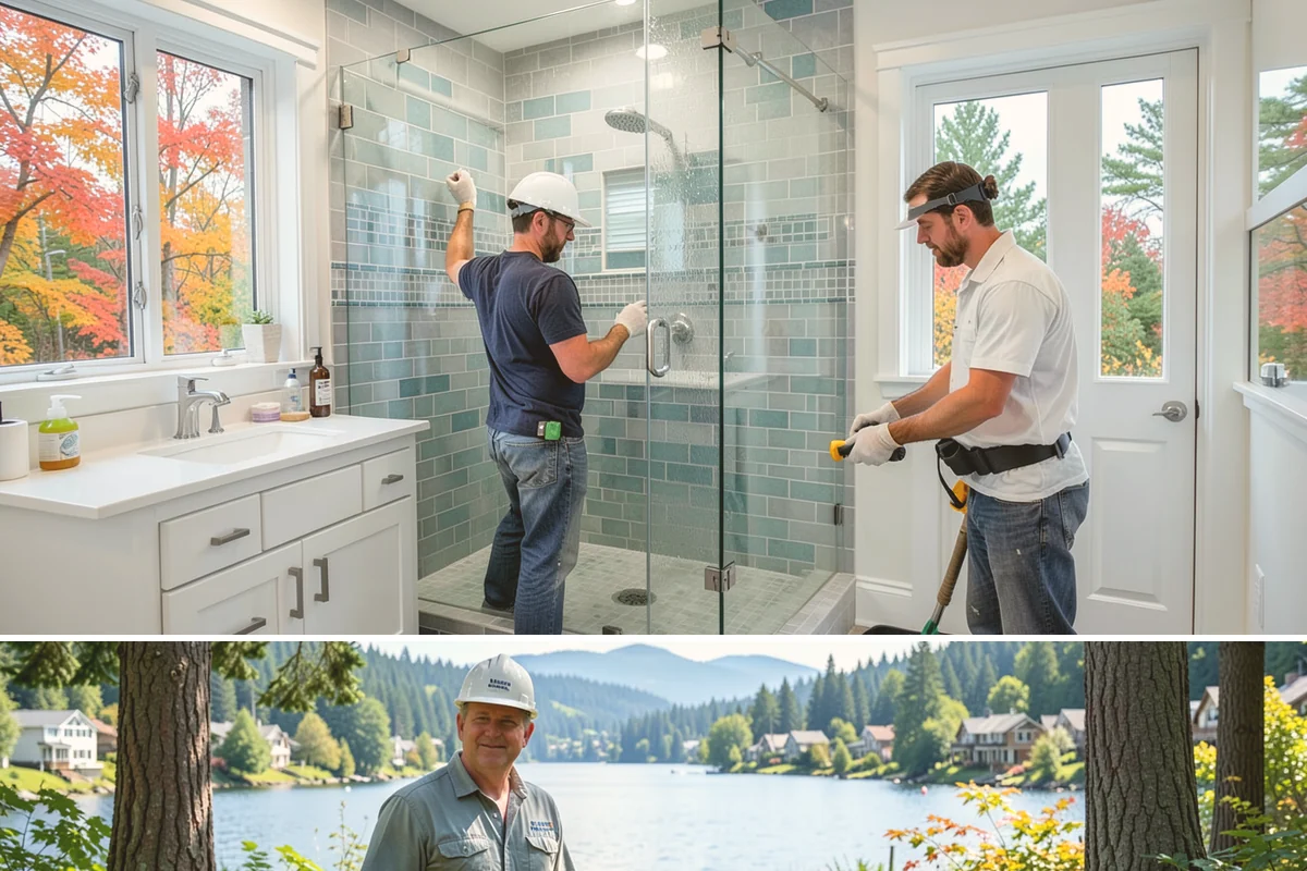 Floating Vanity Installation in Milton, King County, WA - A floating vanity is a tidy indoor project that suits any time of the year.