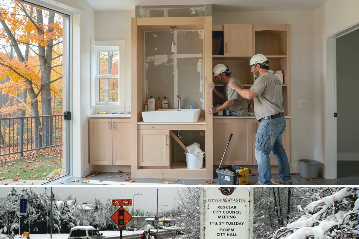 Floating Vanity Installation in Newcastle, King County, WA - A floating vanity is a tidy indoor project that suits any time of the year.