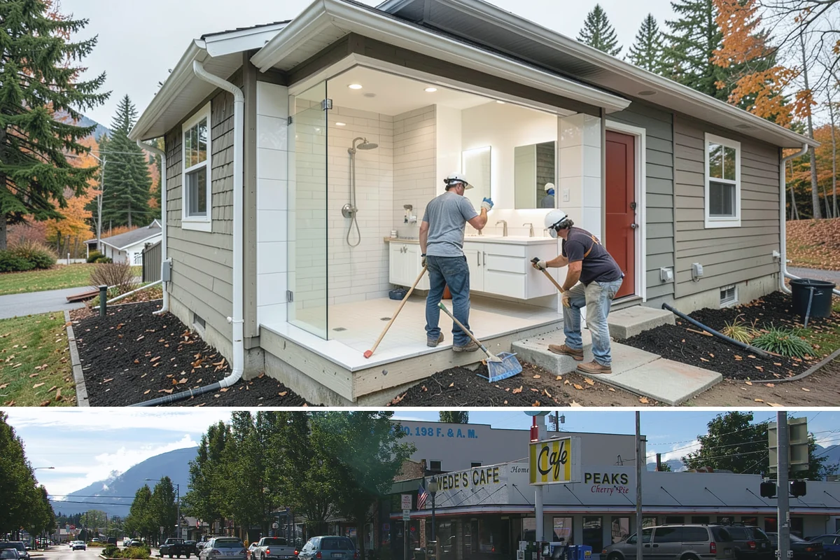 Floating Vanity Installation in North Bend, King County, WA - A floating vanity is a tidy indoor project that suits any time of the year.