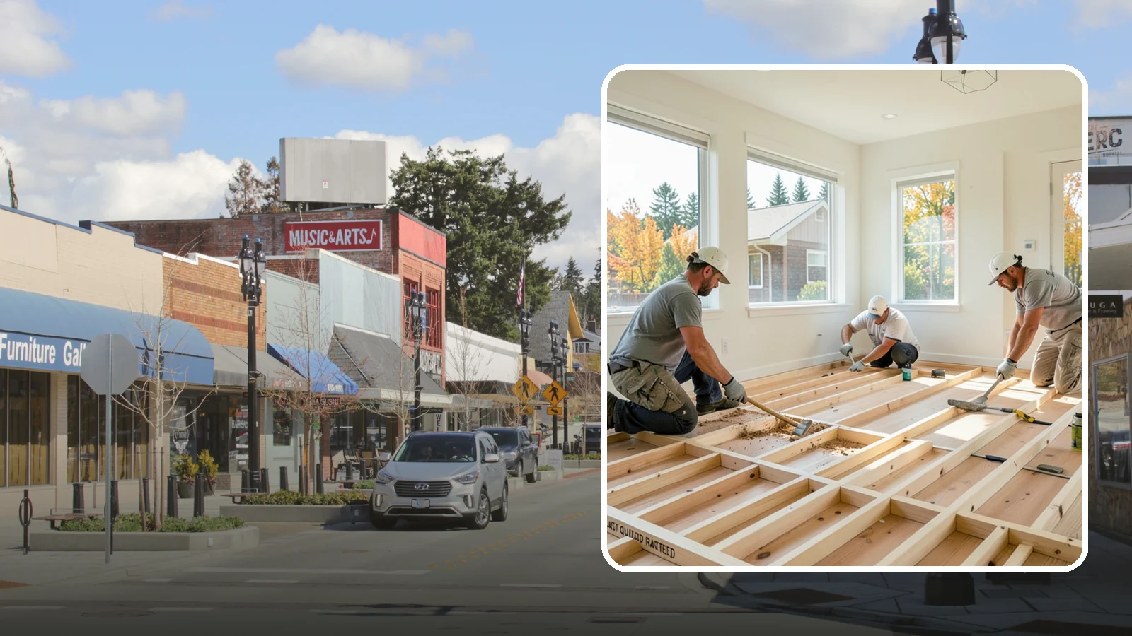 Floor Framing in Bothell, King County, WA - We frame flat, quiet, load-rated floor systems sized for the spans and moisture conditions of Western Washington homes.