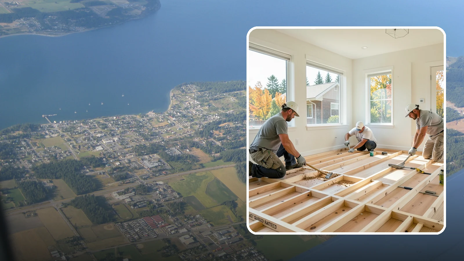 Floor Framing in Coupeville, Island County, WA - We frame flat, quiet, load-rated floor systems sized for the spans and moisture conditions of Western Washington homes.