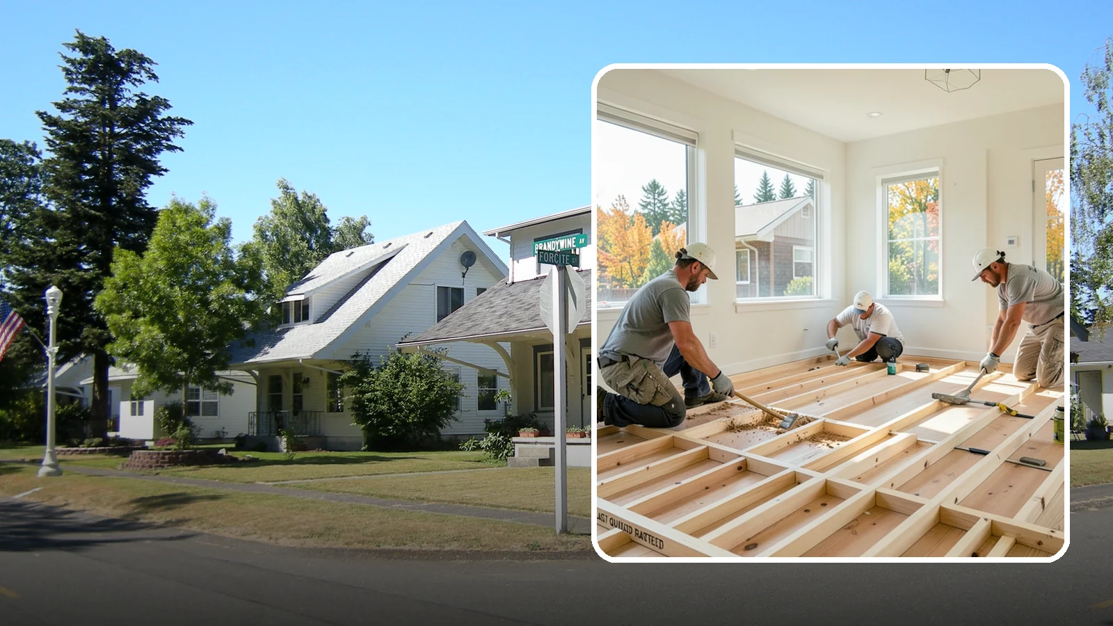 Floor Framing in DuPont, Pierce County, WA - We frame flat, quiet, load-rated floor systems sized for the spans and moisture conditions of Western Washington homes.