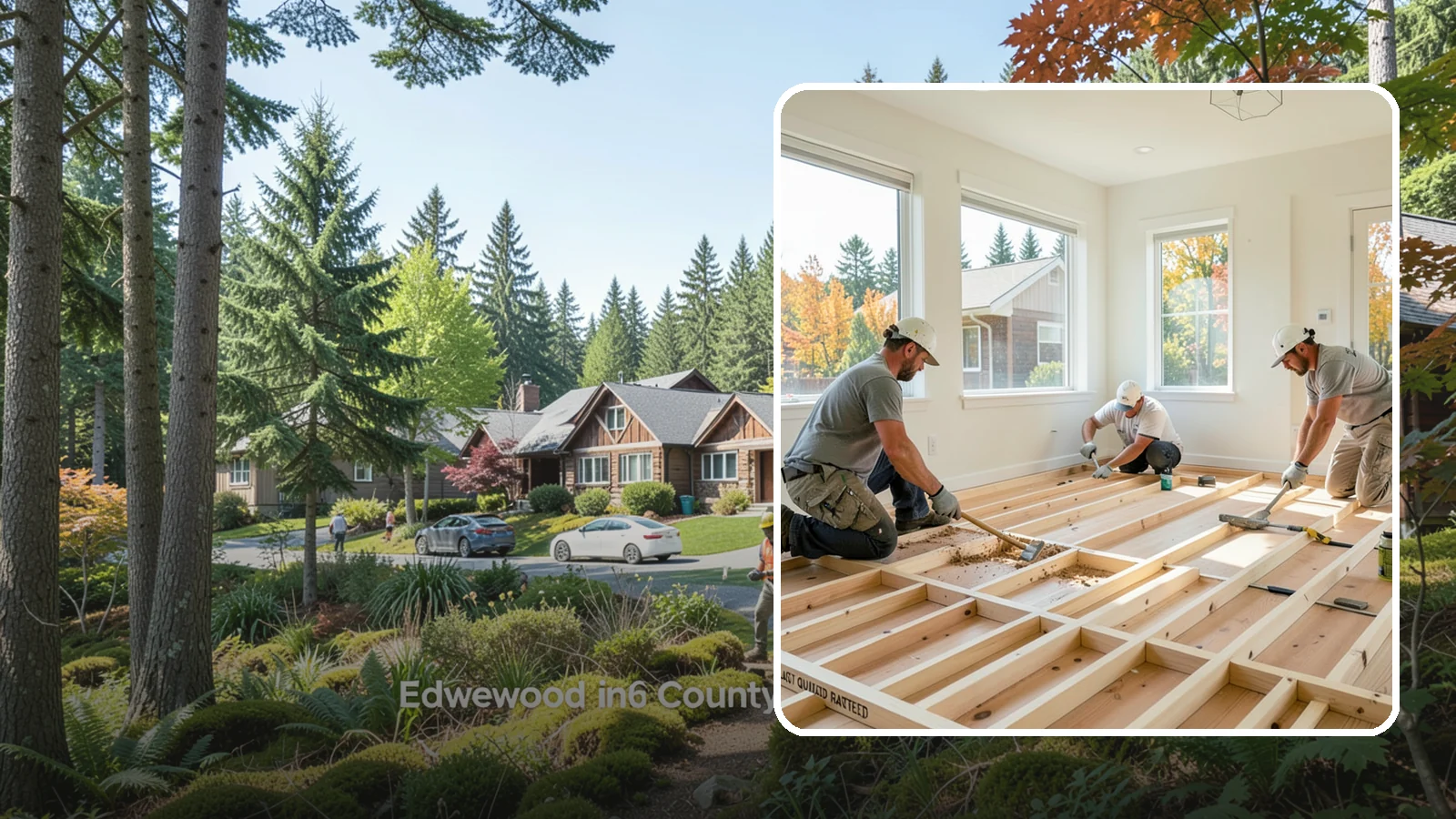 Floor Framing in Edgewood, Pierce County, WA - We frame flat, quiet, load-rated floor systems sized for the spans and moisture conditions of Western Washington homes.