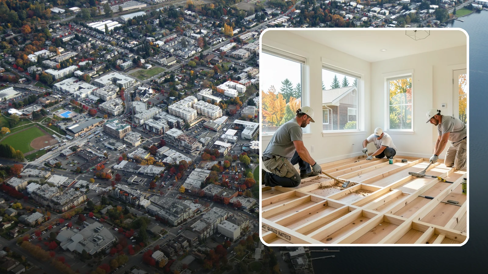 Floor Framing in Kirkland, King County, WA - We frame flat, quiet, load-rated floor systems sized for the spans and moisture conditions of Western Washington homes.