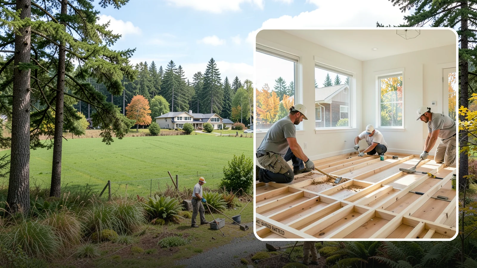 Floor Framing in Lyman, Skagit County, WA - We frame flat, quiet, load-rated floor systems sized for the spans and moisture conditions of Western Washington homes.