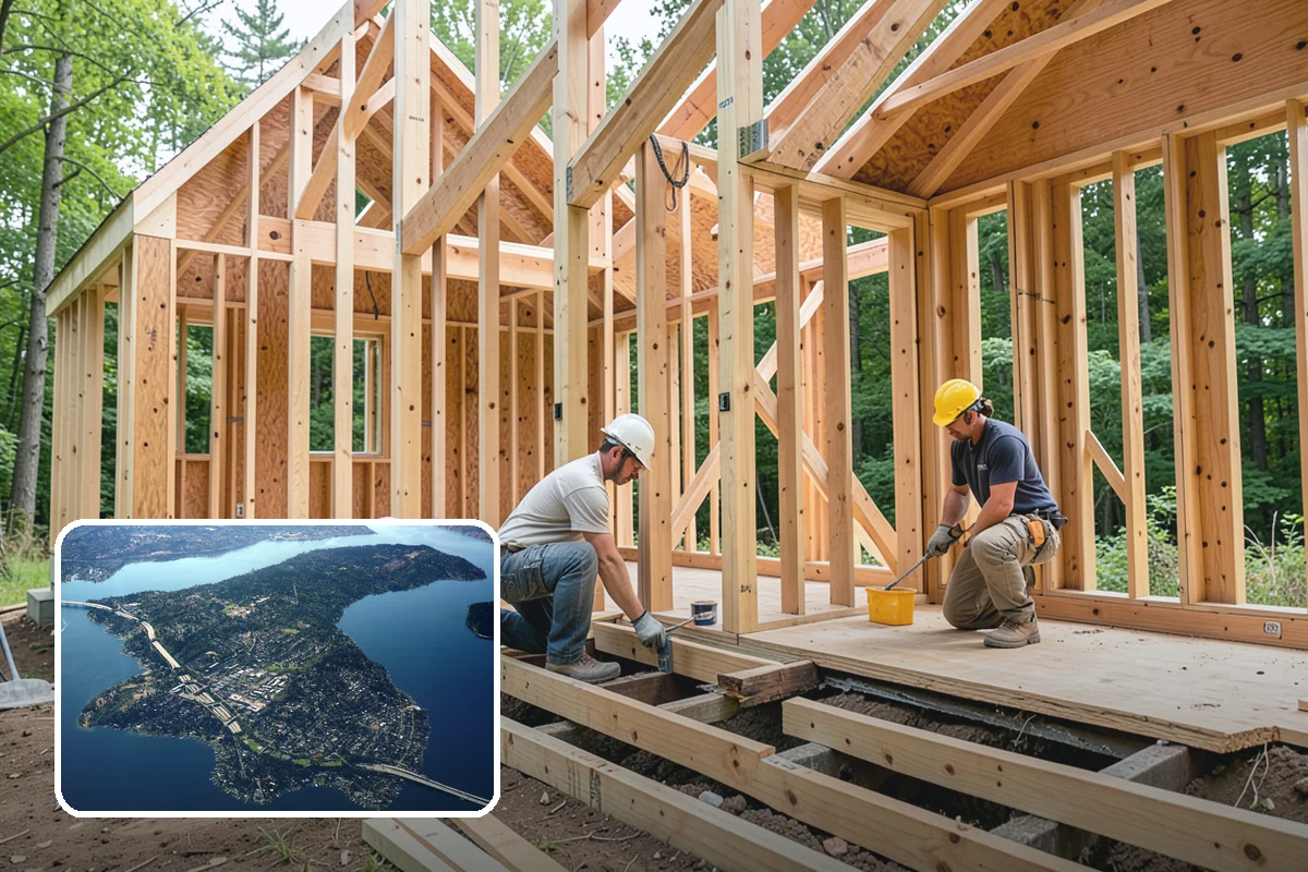 Floor Framing in Mercer Island, King County, WA - Stiff, quiet floors engineered to limit bounce and squeaks