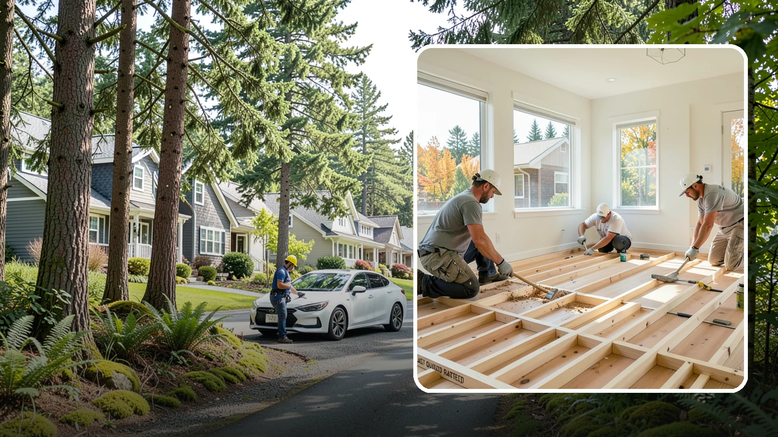 Floor Framing in Normandy Park, King County, WA - We frame flat, quiet, load-rated floor systems sized for the spans and moisture conditions of Western Washington homes.