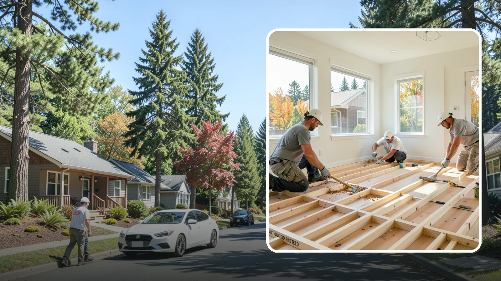 Floor Framing in Orting, Pierce County, WA - We frame flat, quiet, load-rated floor systems sized for the spans and moisture conditions of Western Washington homes.