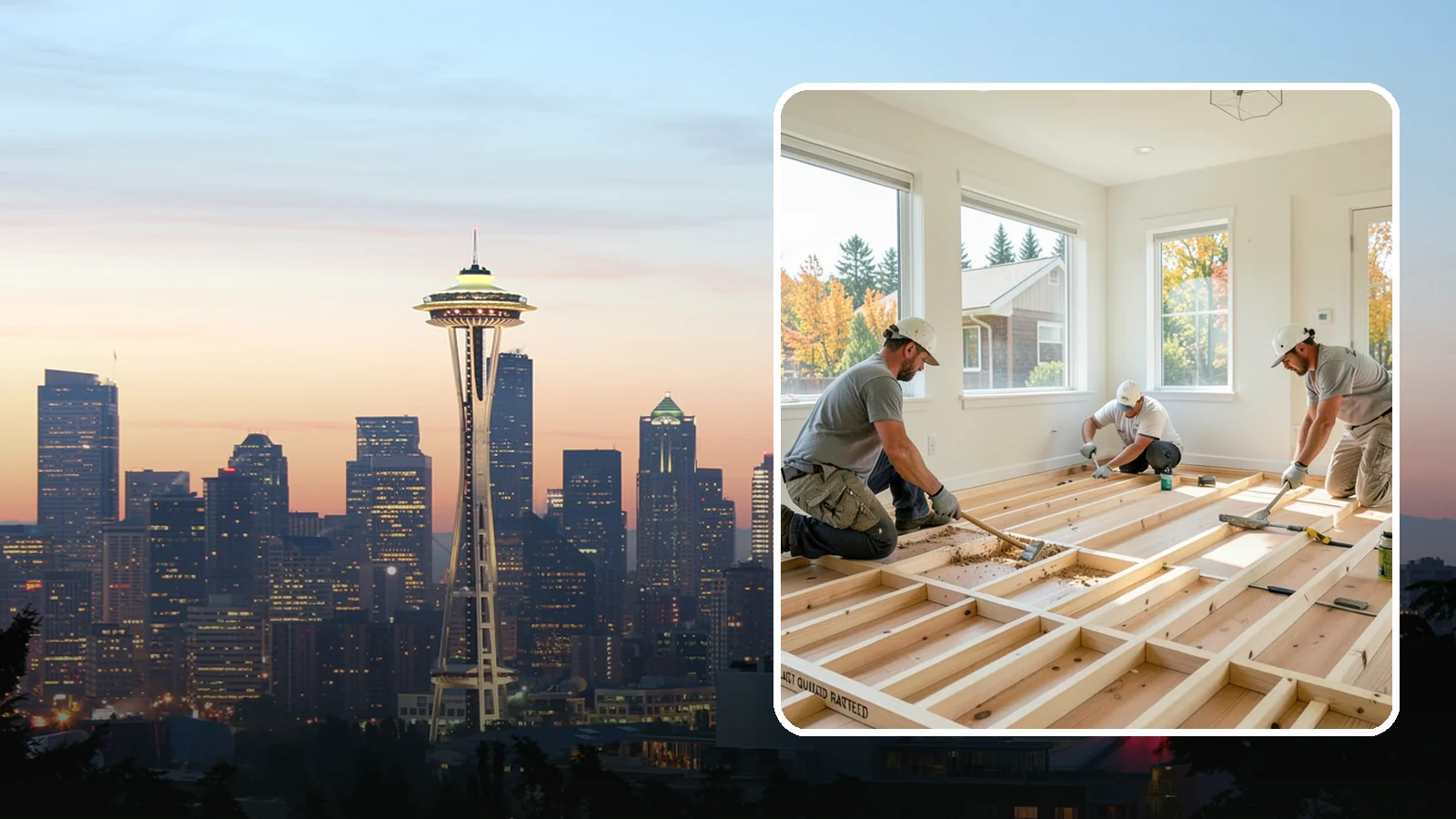 Floor Framing in Seattle, King County, WA - We frame flat, quiet, load-rated floor systems sized for the spans and moisture conditions of Western Washington homes.