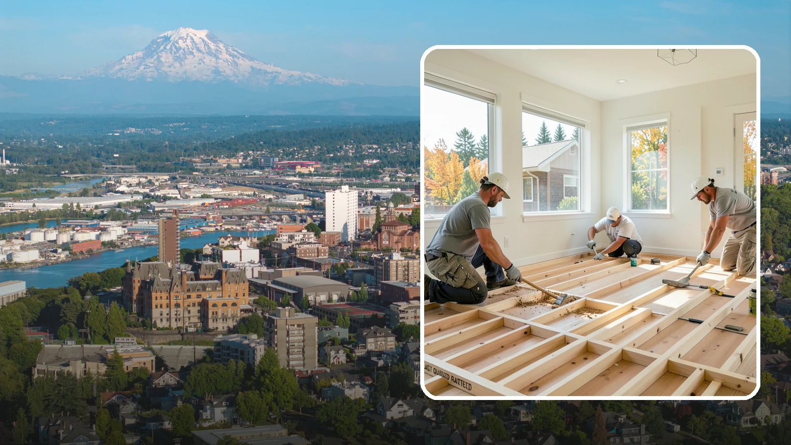 Floor Framing in Tacoma, Pierce County, WA - We frame flat, quiet, load-rated floor systems sized for the spans and moisture conditions of Western Washington homes.